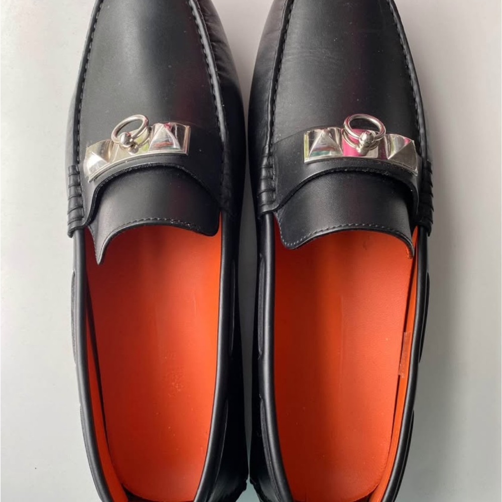 Men's Black Irving Loafers with Silver Accent
